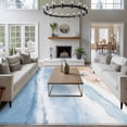 thumbnail image 3 of Blue Summer Beach Area Rugs 5'x7', Washable Small Throw Rugs for Laundry Room Playroom, Coastal Waves Ocean Starfish Conch Indoor Outdoor Rug Non-Slip Low Pile Carpet Runner Reversible Floor Mats, 3 of 8