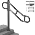 thumbnail image 1 of Barandilla VEVOR de un solo poste para exteriores, de 1 a 3 escalones, acero al carbono, 1 of 9