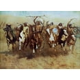 thumbnail image 2 of Remington, Frederic 14x11 Gold Ornate Wood Framed with Double Matting Museum Art Print Titled - Victory Dance, 2 of 4
