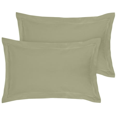Royale Linens Pillow Shams 2 Pack Euro Size 26x26 Inch - Brushed 1800 Microfiber - Bed Pillow Shams, Wrinkle & Fade Resistant Super Soft and Cozy - Envelope Closure - Oxford Pillowcase (Euro, Sage)
