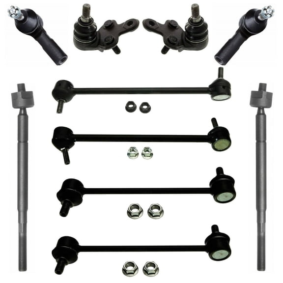 10 Pc Kit Front Lower Ball Joints Inner Outer Tie Rod Ends Front & Rear Sway Bar Ends Fits select: 2000 TOYOTA CAMRY CE/LE/XLE, 2001 TOYOTA CAMRY LE/XLE
