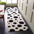 thumbnail image 2 of SAFAVIEH Cambridge Talisha Dot-Print Runner Rug, Ivory/Black, 2'3" x 8', 2 of 7