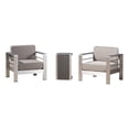 thumbnail image 1 of Noble House Cape Coral 3 Piece Outdoor Wicker Table Conversation Set in Khaki, 1 of 15