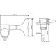 thumbnail image 4 of 4 pack（2 left+2 right）Full Sealed Machine Heads Tuners Tuning Pegs Keys with Y-Style Button for Electric Bass, 4 of 4