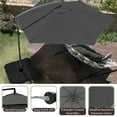 thumbnail image 3 of Pure Garden 10-Foot Offset Patio Umbrella with Crank and Base (Gray), 3 of 7