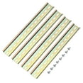 thumbnail image 1 of Unique Bargains DIN Rail Slotted Iron Mounting Guide 10 Inch x 1.4 Inch x 0.3 Inch Iridescent 4 Pcs, 1 of 4