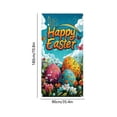thumbnail image 3 of Weloille Easter Door Cover Banner, 2.95 x 5.9 ft Polyester Door Hanging, Vivid Pattern Fade Resistant Decor, Lightweight Reusable Door Cover, for Easter Party Porch Front Door Home Decoration, 3 of 6