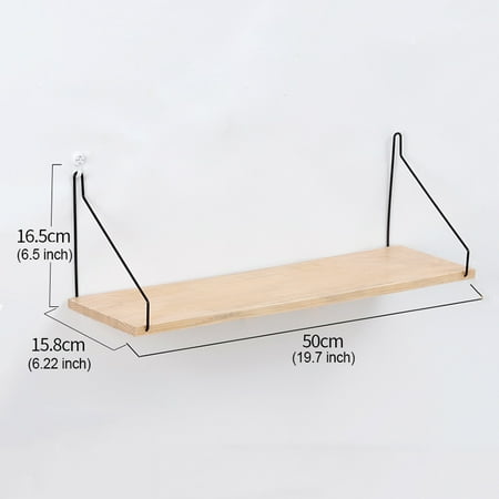 

PORK & Versatile Wooden Wall Shelf Space-Saving Easy Install Organizer for Home Decor Fits Any Room