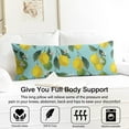 thumbnail image 3 of Lemon Yellow Body Pillow Cover 20x54 - Cute Floral Vintage Design Soft Machine Washable Pillowcase with Invisible Zipper, 3 of 7