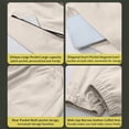 thumbnail image 2 of TaTaai Men’s Cargo Pants for Men Solid Color Drawstring Elastic Waist Multi Pocket Workwear Trousers for Daily Gift, 2 of 9