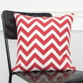 thumbnail image 3 of Rizzy Home Chevron 18" x 18" Poly Filled Pillow with Cotton Cover-Red/Ivory, 3 of 6