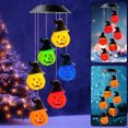 thumbnail image 7 of KMMYS Solar Wind Chime Lights, LED Pumpkin Lantern, Halloween Outdoor Decor, Garden Lighting Fixtures, Unique Gifts for Fall Decorations, Decorative Lighting for Porch and Yard, 7 of 7