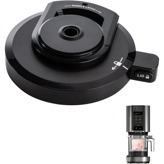 Outer Bowl Lid for Ninja NC301 Ice Cream Maker, Reusable Ninja Creami Replacement Lid, Compatible Ninja NC299AMZ/NC301/NC300/NC201/NC101 Series (NO Paddle)