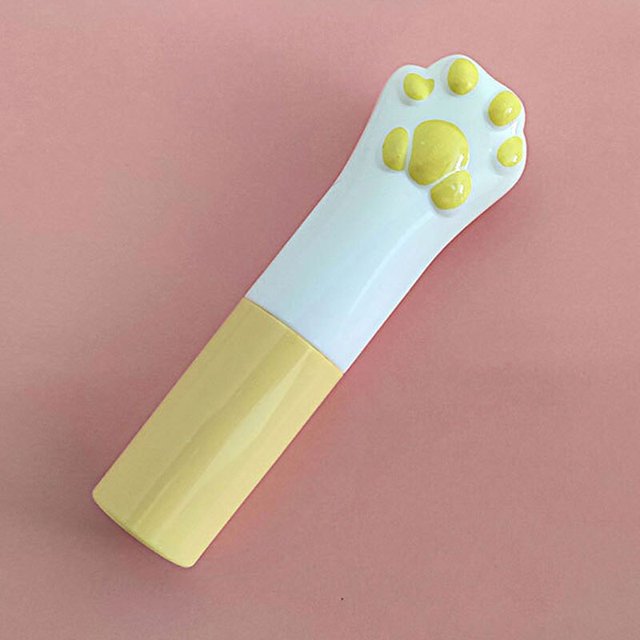 Cute Cat Paw Lip Tubo de lápiz labial recargable Envases de bálsamo labial Envases de cosméticos vacíos Envase de loción Botella de viaje transparente Gao Jinjia LED