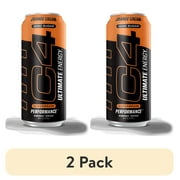 (2 pack) C4 Ultimate Energy Drink, Orange Cream, 16oz, Single Can