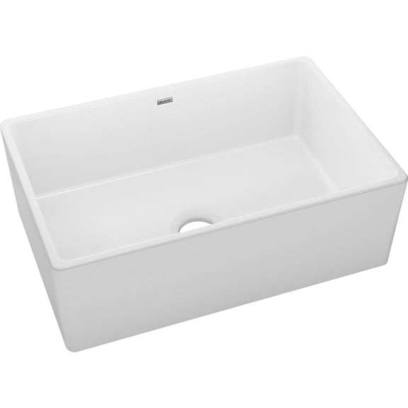 Open Box Elkay Fireclay 29-7/8" x 19-3/4" x 10-1/16", Single Bowl Farmhouse Sink, White