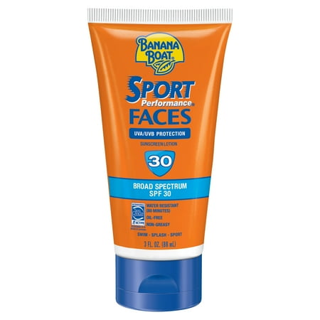 Banana Boat Sport Performance Faces Lotion Sunscreen Broad Spectrum SPF 30 - 3 Ounces