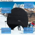 thumbnail image 3 of ZOELNIC Unisex Men Winter Windproof Knitted Wool Beanie Hat Ear Flap Ear Protector Cycling Ski Skull Cap- Black, 3 of 9