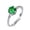 Green, variant on Womens Sterling Silver Ring Eight Hearts And Arrows Zircon With Three Layer Platinum Plating For Anniversary Ring