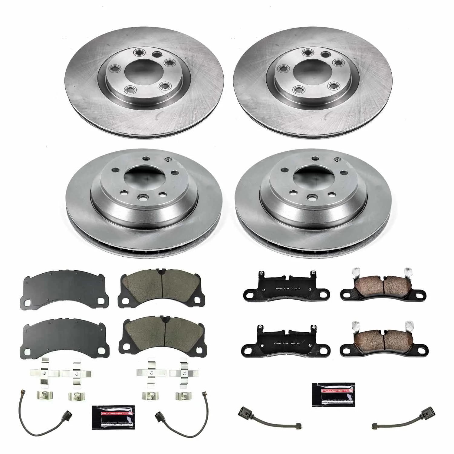 PowerStop Front and Rear Stock Replacement Brake Pad and Rotor Kit Fits: PORSCHE Select Models KOE8516
