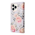 thumbnail image 6 of Allytechgroup for iPhone 11 Wallet Case, Stylish Flowers Pattern PU Leather Cover with Wrist Strap & Card Slots, Kickstand Magnetic Closure Shockproof Case for Women Girls, Pink Rose, 6 of 7