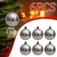 thumbnail image 5 of AYktou 6 Pcs Christmas Balls Ornaments, 2.3 Inch Double Rhombus Embossed Plated Christmas Tree Decorative Hanging Ball, Ornaments Hanging Pieces for Xmas Birthdays Festive Party Decoration, 5 of 6