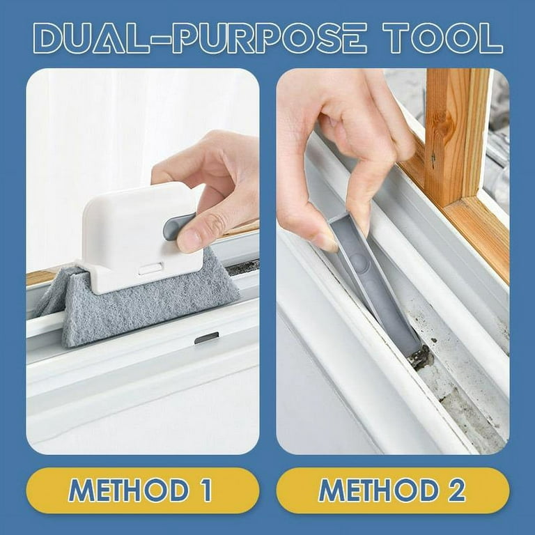 2-in-1 Groove Cleaning Tool, Crevice Brush Window Groove