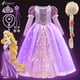 thumbnail image 2 of Vestido de princesa Rapunzel para niños, disfraz enredado con luz LED para cumpleaños, Carnaval, fiesta de Halloween, ropa de fantasía para niñas Fivean unisex, 2 of 2
