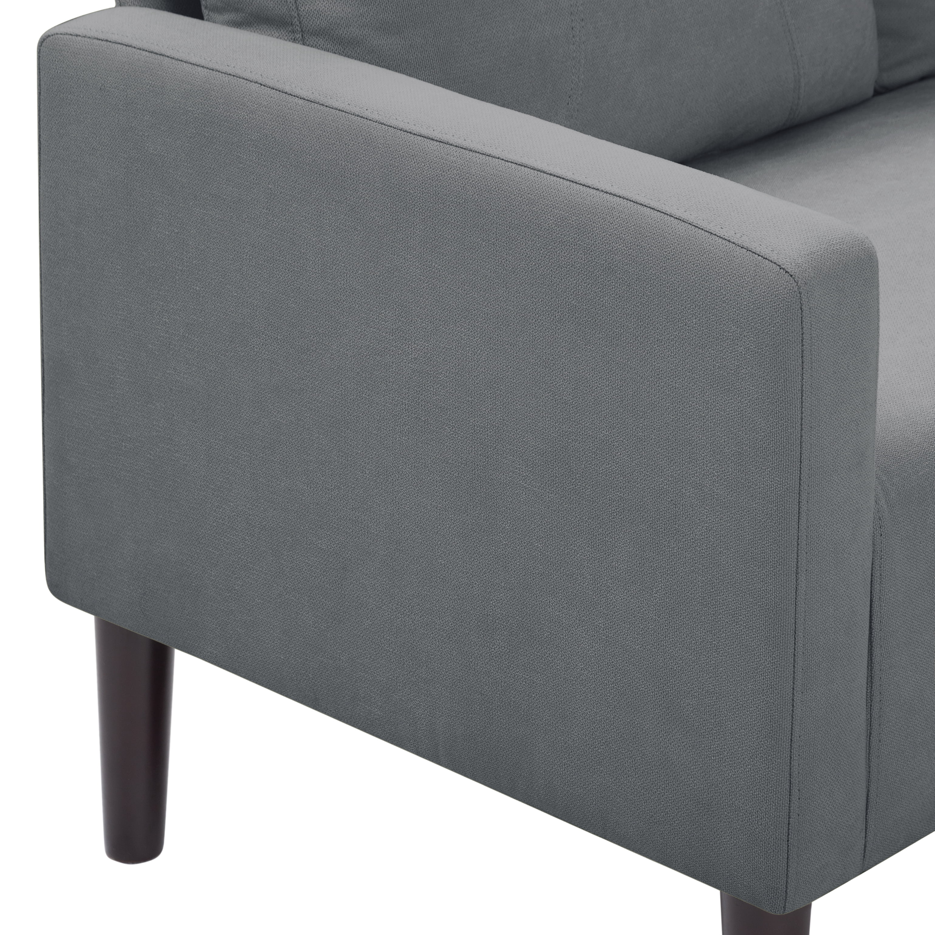 Gewnee 50.79”Loveseat Sofa,2 Seater Modern Couch with Removable Back Cushions,Comfy Futon Sofa for Apartment,Office.Dark Grey