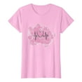 thumbnail image 4 of Pink Tops For Women, Spandex Tshirts Shirts For Women, Ladies Tops And Blouses, Women's New Summer Valentine's Day Simple Love Printed Round Neck Short Sleeved T Shirt Casual Top, 4 of 4