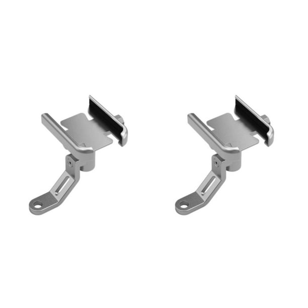 Seitruly Soporte universal para teléfono No requiere herramientas Soporte absorbente de golpes para espejo móvil a prueba de herrumbre Espejo plateado 2Conjunto