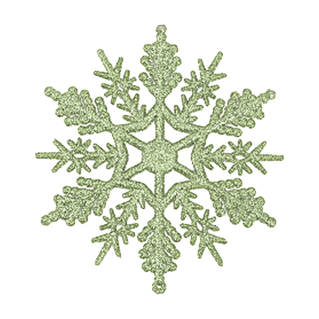 Fiudx Adornos Navideños de Copos de Nieve, Adornos de Plástico Brillantes y Coloridos, Perfectos para Árboles, Fiestas, Bares, Hogares y Decoración Navideña. Juego de 48 Piezas, 7,5 Cm.