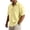 Yellow, variant on Mens Cuban Guayabera Shirts Button Down Short Sleeve Shirt Cotton Casual Summer Beach Wedding Shirts Yellow S