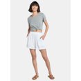 thumbnail image 2 of Time and Tru Women's Double Cloth Cotton Shorts, Sizes XS-XXXL, 2 of 5