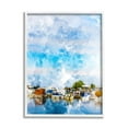 thumbnail image 4 of Stupell Industries Summer Boats Docked Port Harbor Cloudy Blue Sky Framed Wall Art, 24 x 30, Design by Chamira Young, 4 of 5