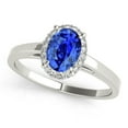 thumbnail image 1 of 0.55 Ct. Diamond & Oval Shaped Tanzanite Engagement Ring - 10K Gold, 1 of 7