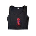 thumbnail image 2 of goowrom Débardeurs Courts Sans Manches pour Femmes, Gilet Tricoté Imprimé Brodé, 2 of 8