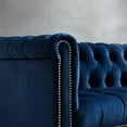 thumbnail image 6 of Modern Contemporary Urban Design Living Room Lounge Club Lobby Armchair Accent Chair, Velvet Fabric, Navy Blue, 6 of 7