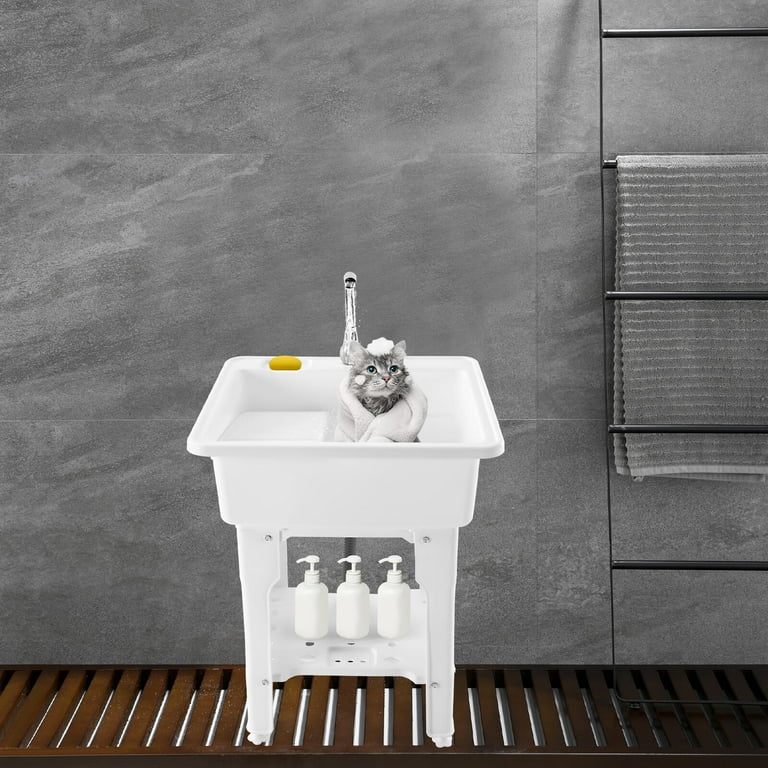 Plastic Laundry Sink With Washboard Utility Sink Extra-Deep Laundry Tub With Faucet, Plastic Laundry Sink With Washboard Utility Sink Extra-Deep Laundry Tub With Faucet,