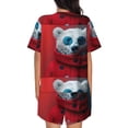 thumbnail image 6 of Haiem Stylish Polar Bear Sunglasses Pattern Pajama Set for Women 2 Piece Lounge Set Short Sleeve Tops and Shorts Soft Sleepwear-X-Large, 6 of 7