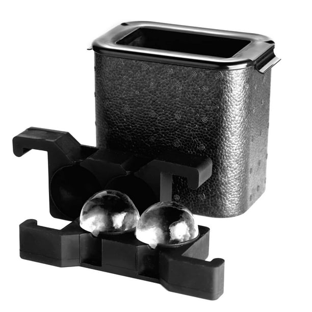 CrystalClear Ice Ball Maker, 2Cavity Mold, Large Ice Sphere Trays, Jumbo 2.4 Inch Ice Balls