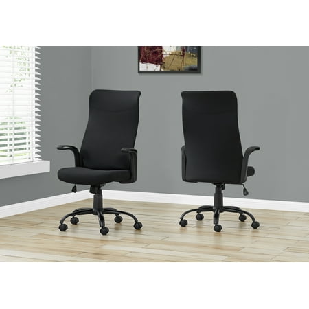 UPC: 0680796032265 | Office Chair  Adjustable Height  Swivel  Ergonomic  Armrests  Computer Desk  Work  Metal  Mesh  Black  Contemporary  Modern