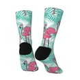 thumbnail image 3 of Goofa Flamingo Printed Men's Crew Socks, Soft Durable Breathable Moisture-Wicking with Odor Control Cotton socks, 3 of 9