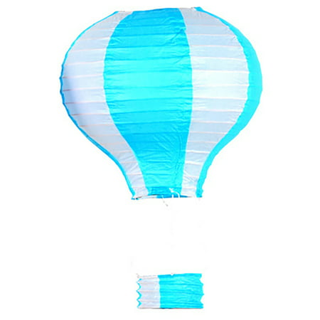 Hot Air Balloon Paper Lantern Birthday Party Wedding Decoration Style:Sky blue Size:10 inch 25cm color (The Best Sky Lanterns)