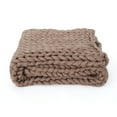 thumbnail image 7 of Noble House Chunky Knit Acrylic Fabric Throw Blanket, 50" x 60", Blush, 7 of 7