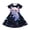 Axolotl Celestial Night, variant on Cartoon Capybara & Daisy Floral Pattern Polyester Fabric Short Sleeve Dress Flowy Soft Girls Short Sleeve Maxi Dress 2-14 Years Old 1pcs