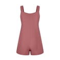 thumbnail image 5 of MeetoTime Womens Suspender Short Rompers Large Size Adjustable Tie Back Strap Overalls Summer Loose Casual Rompers, 5 of 7
