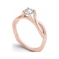 thumbnail image 2 of 1/2 Carat T.W. Diamond Euro Style Criss-Cross Shank Solitaire 14kt Rose Gold Engagement Ring, 2 of 4