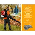 thumbnail image 3 of Backpack Leaf Blower - 75.6CC 4-Stroke Gas with 900 CFM & 210 MPH, Variable Speed Cruise Control & Snow Blower (Red), 3 of 8