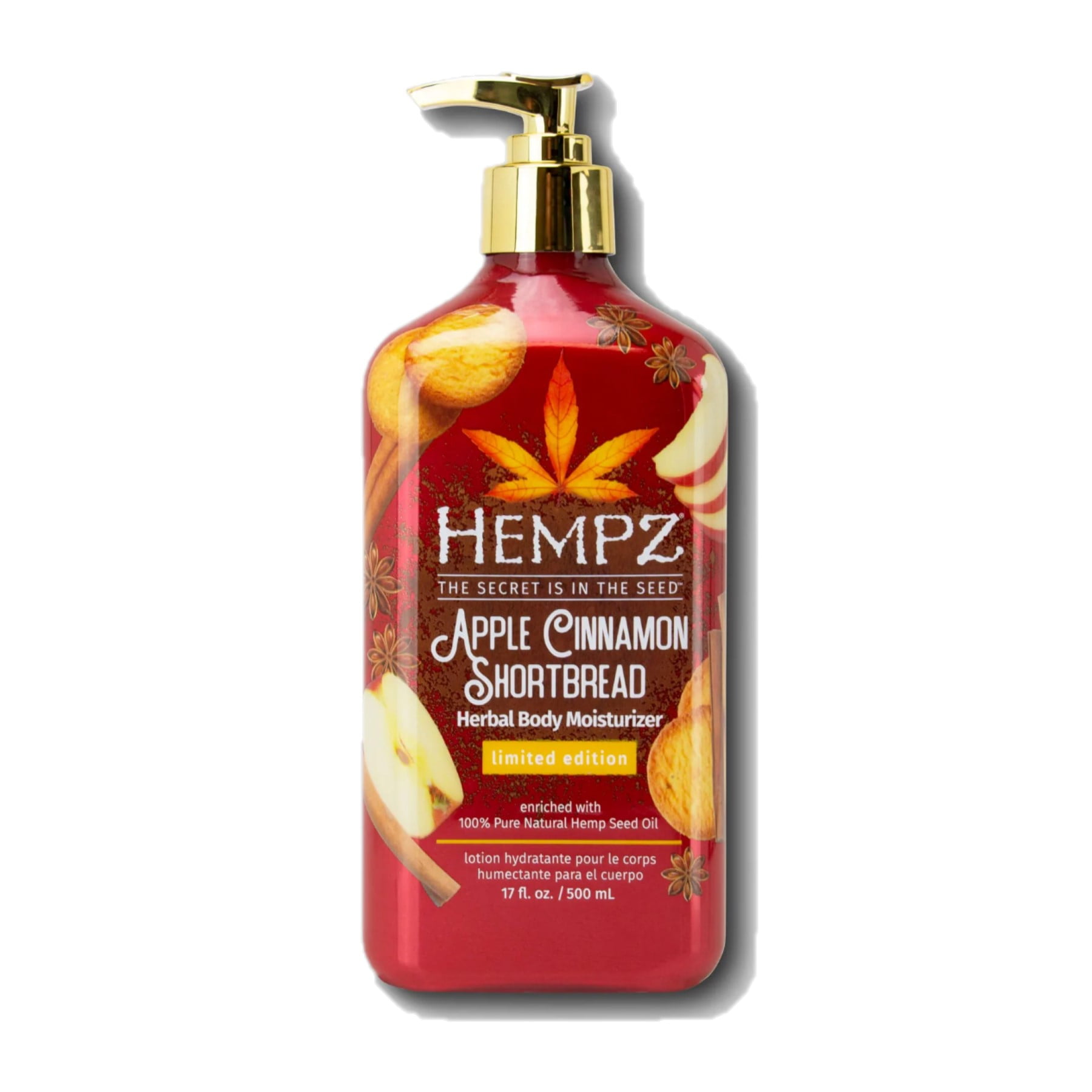 Hempz Limited Edition Apple Cinnamon Shortbread Herbal Body Moisturizer 17 oz